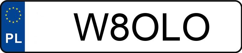 Numer rejestracyjny W8OLO posiada NISSAN 350 Z 350 Z 3.5 MR`06 E4