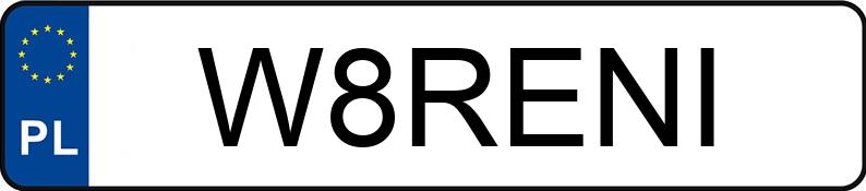 Numer rejestracyjny W8RENI posiada BMW M 5 4.4 MR`21 E6d F90 M Competition Steptronic