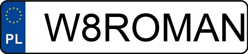 Numer rejestracyjny W8ROMAN posiada MERCEDES-BENZ C 200 Kompressor MR`07 E4 204 Classic