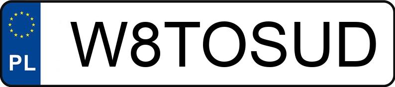 Numer rejestracyjny W8TOSUD posiada SUZUKI JIMNY Numer rejestracyjny W8TOSUD posiada SUZUKI JIMNY