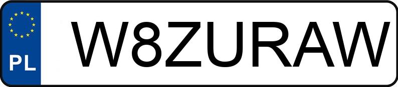 Numer rejestracyjny W8ZURAW posiada BMW 525D