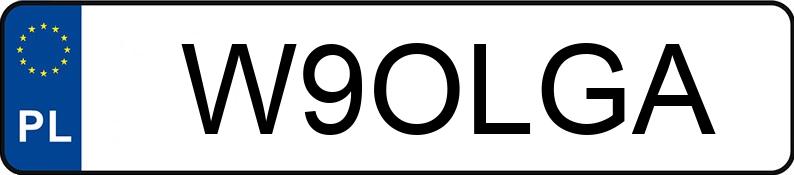 Numer rejestracyjny W9OLGA posiada TOYOTA YARIS HYBRID