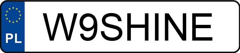 Numer rejestracyjny W9SHINE posiada CITROEN BERLINGO