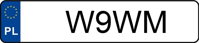 Numer rejestracyjny W9WM posiada LEXUS LS400