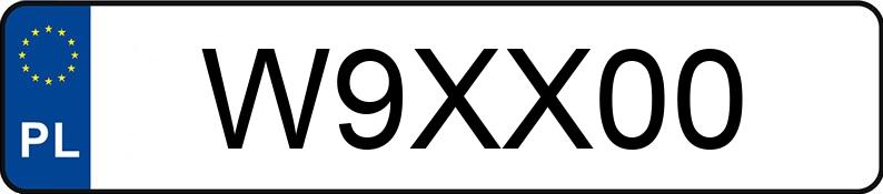 Numer rejestracyjny W9XX00 posiada BMW M5 Numer rejestracyjny W9XX00 posiada BMW M5