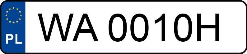 Numer rejestracyjny WA 0010H posiada VOLVO XC60 - WA0010H Numer rejestracyjny WA 0010H posiada VOLVO XC60 - WA0010H