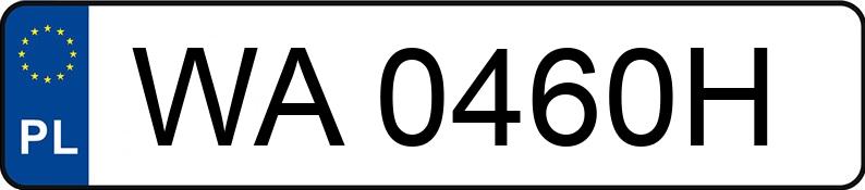 Numer rejestracyjny WA 0460H posiada BMW 320I - WA0460H