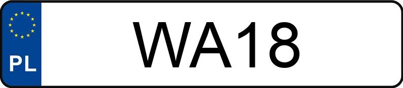 Numer rejestracyjny WA 18 posiada PONTIAC GRAND AM - WA18 Numer rejestracyjny WA 18 posiada PONTIAC GRAND AM - WA18