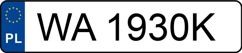 Numer rejestracyjny WA 1930K posiada FIAT FIAT 500 - WA1930K