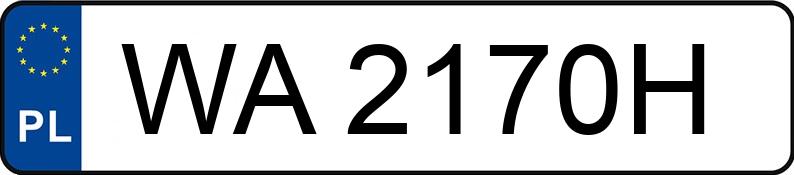 Numer rejestracyjny WA 2170H posiada TOYOTA VERSO - WA2170H