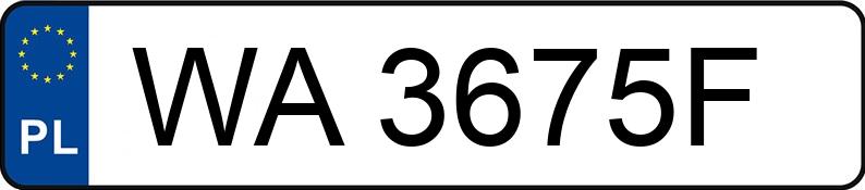 Numer rejestracyjny WA 3675F posiada FIAT PUNTO - WA3675F
