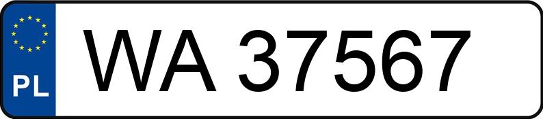 Numer rejestracyjny WA 37567 posiada TOYOTA RAV4 - WA37567