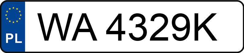 Numer rejestracyjny WA 4329K posiada SKODA Kamiq 1.0 TSI MR`24 E6 - WA4329K Numer rejestracyjny WA 4329K posiada SKODA Kamiq 1.0 TSI MR`24 E6 - WA4329K