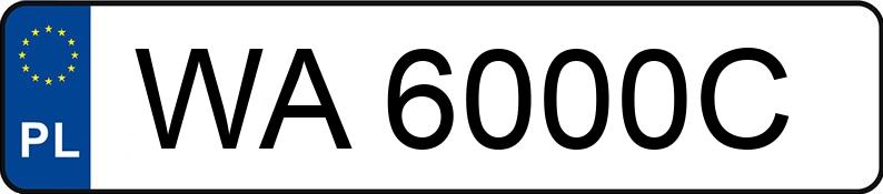 Numer rejestracyjny WA 6000C posiada AUDI A6 - WA6000C