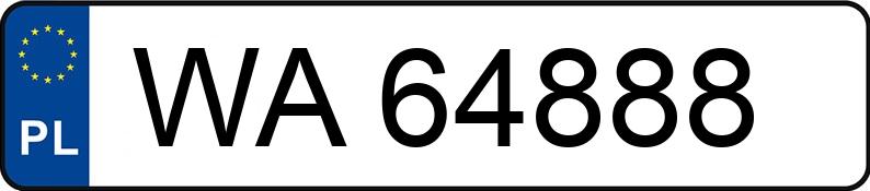 Numer rejestracyjny WA 64888 posiada BMW X3 - WA64888 Numer rejestracyjny WA 64888 posiada BMW X3 - WA64888