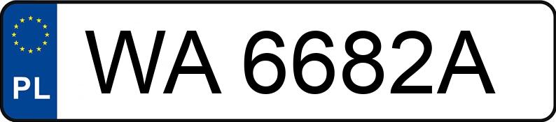 Numer rejestracyjny WA 6682A posiada VOLKSWAGEN PASSAT CC - WA6682A