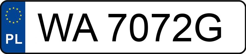 Numer rejestracyjny WA 7072G posiada HONDA JAZZ - WA7072G