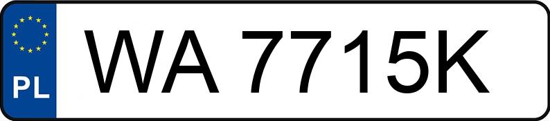 Numer rejestracyjny WA 7715K posiada AUDI A4 - WA7715K