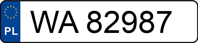 Numer rejestracyjny WA 82987 posiada TOYOTA AURIS - WA82987 Numer rejestracyjny WA 82987 posiada TOYOTA AURIS - WA82987
