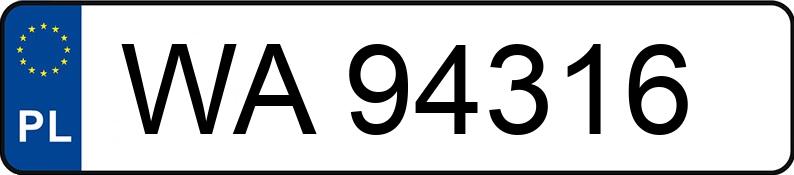Numer rejestracyjny WA 94316 posiada SKODA FABIA - WA94316 Numer rejestracyjny WA 94316 posiada SKODA FABIA - WA94316