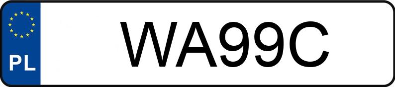 Numer rejestracyjny WA 99C posiada FIAT 126 BIS - WA99C Numer rejestracyjny WA 99C posiada FIAT 126 BIS - WA99C
