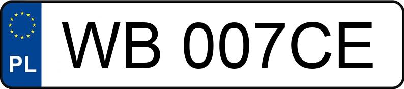 Numer rejestracyjny WB 007CE posiada BMW I3 BMWI-1 - WB007CE