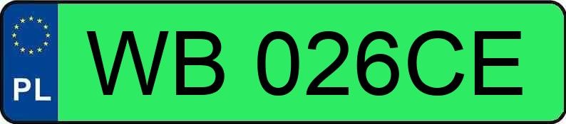 Numer rejestracyjny WB 026CE posiada MERCEDES-BENZ  - WB026CE