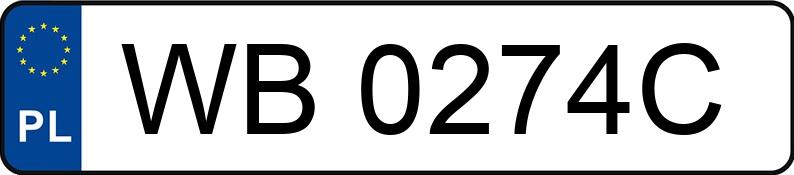Numer rejestracyjny WB 0274C posiada VOLKSWAGEN GOLF 1.8 - WB0274C Numer rejestracyjny WB 0274C posiada VOLKSWAGEN GOLF 1.8 - WB0274C