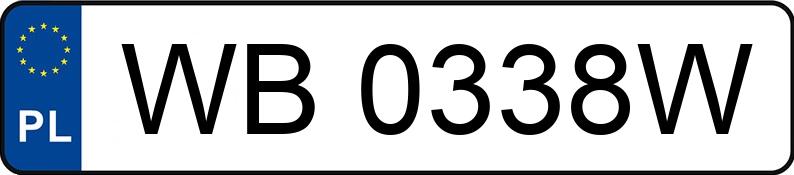 Numer rejestracyjny WB 0338W posiada CHRYSLER PACIFICA - WB0338W
