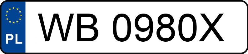 Numer rejestracyjny WB 0980X posiada TOYOTA Corolla Hatchback MR`02 E3 Terra - WB0980X