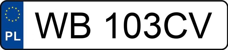 Numer rejestracyjny WB 103CV posiada AUDI A5 LIMOUSINE - WB103CV