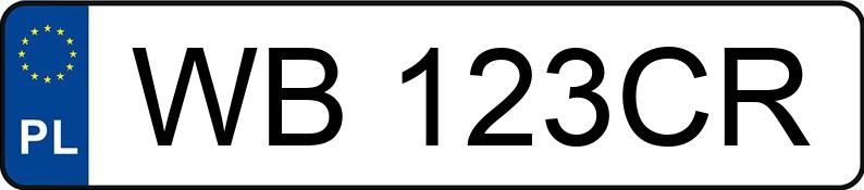 Numer rejestracyjny WB 123CR posiada MERCEDES-BENZ AMG GLC 43 4MATIC - WB123CR