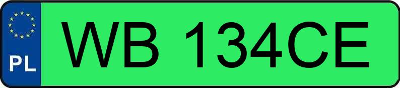 Numer rejestracyjny WB 134CE posiada PORSCHE  - WB134CE