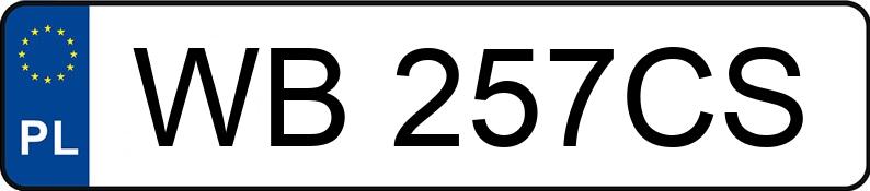 Numer rejestracyjny WB 257CS posiada PORSCHE CAYENNE - WB257CS