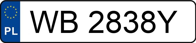 Numer rejestracyjny WB 2838Y posiada OPEL ZAFIRA TOURER - WB2838Y