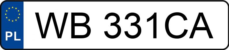 Registreringsnummeret WB 331CA har ISUZU Rodeo 2.8 Diesel TD 4WD - WB331CA