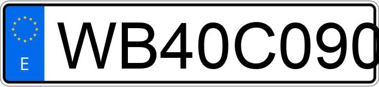 Numer rejestracyjny WB40C0904KS838744 posiada BMW C Numer rejestracyjny WB40C0904KS838744 posiada BMW C