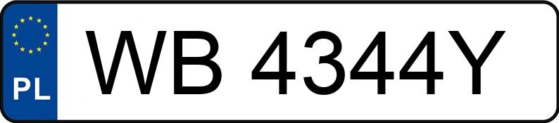 Numer rejestracyjny WB 4344Y posiada KIA Rio 1.4 MR`12 E5 - WB4344Y
