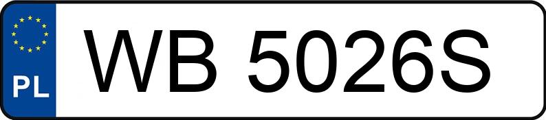 Numer rejestracyjny WB 5026S posiada BMW 530D XDRIVE - WB5026S Numer rejestracyjny WB 5026S posiada BMW 530D XDRIVE - WB5026S