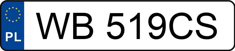 Skradziono pojazd o numerach rejestracyjnych WB519CS