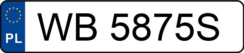 Numer rejestracyjny WB 5875S posiada PEUGEOT 307 MISTRAL - WB5875S