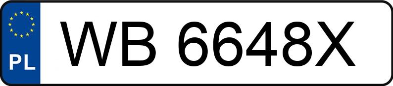 Numer rejestracyjny WB 6648X posiada BMW X3 Diesel MR`22 E6d G01 xDrive30d - WB6648X