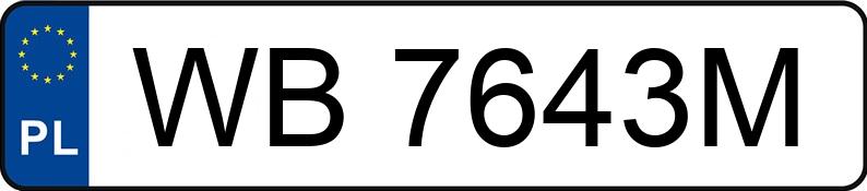 Numer rejestracyjny WB 7643M posiada VOLKSWAGEN JETTA - WB7643M