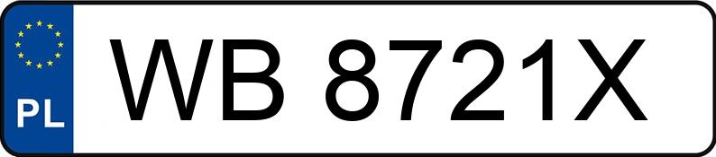 Numer rejestracyjny WB 8721X posiada TOYOTA COROLLA - WB8721X