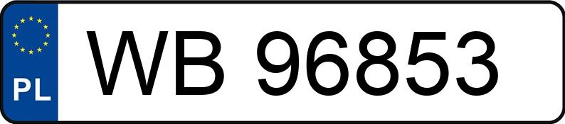 Numer rejestracyjny WB 96853 posiada RENAULT  - WB96853