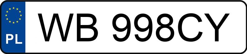 Numer rejestracyjny WB 998CY posiada DODGE DURANGO - WB998CY