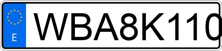 Numer rejestracyjny WBA8K110X0A807389 posiada BMW SERIE 3