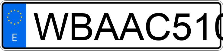 Numer rejestracyjny WBAAC510502825203 posiada BMW SERIE 3