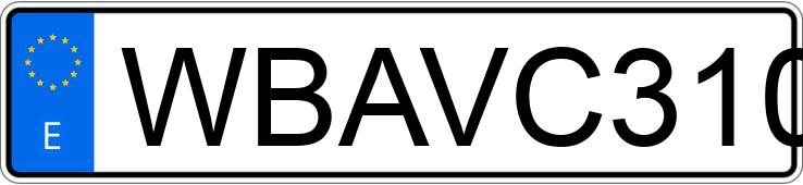 Numer rejestracyjny WBAVC31080KU38134 posiada BMW SERIE 3 Numer rejestracyjny WBAVC31080KU38134 posiada BMW SERIE 3