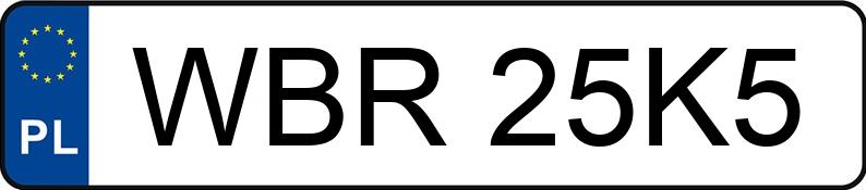 Numer rejestracyjny WBR 25K5 posiada BMW 530 - WBR25K5